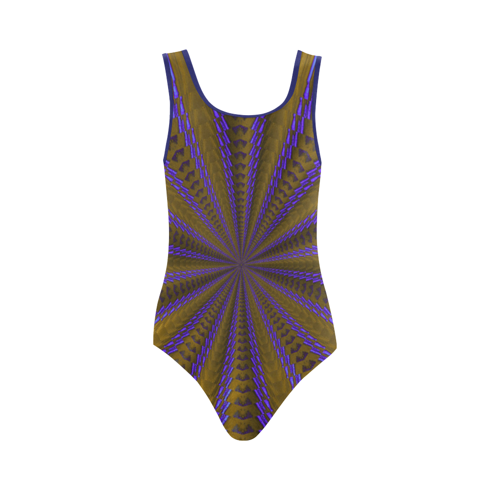 Purply Vest One Piece Swimsuit (Model S04)