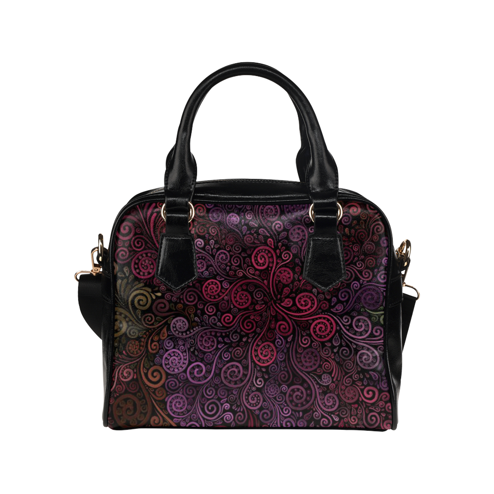 Psychedelic 3D Rose Shoulder Handbag (Model 1634)