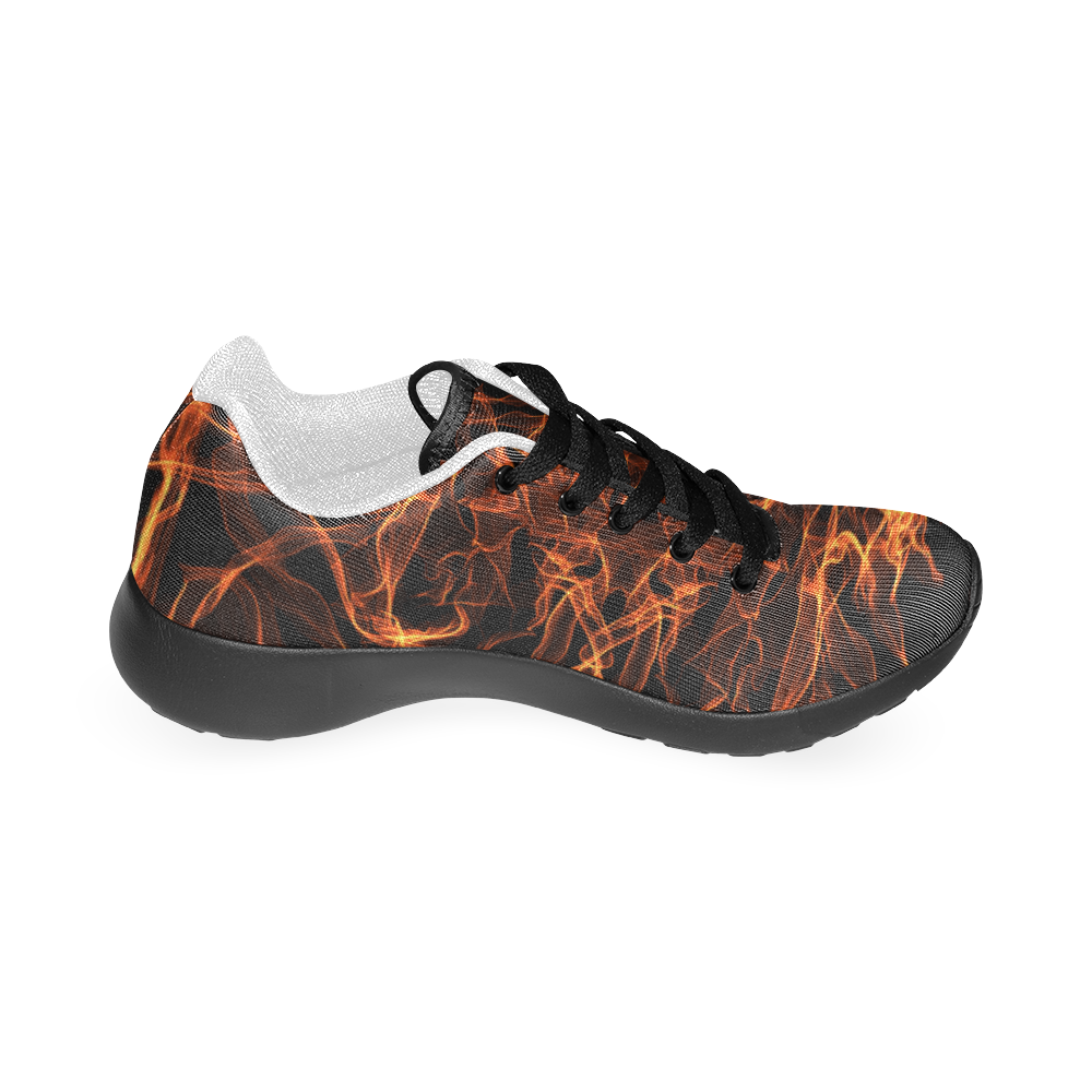 Orange SILK Arts Fractal Women’s Running Shoes (Model 020)