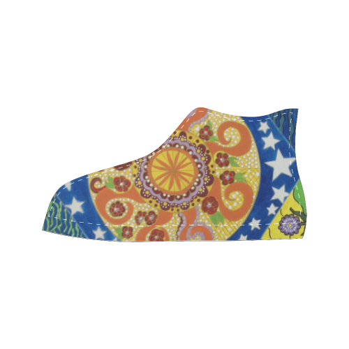 Mandala Design Women's Classic High Top Canvas Shoes (Model 017)