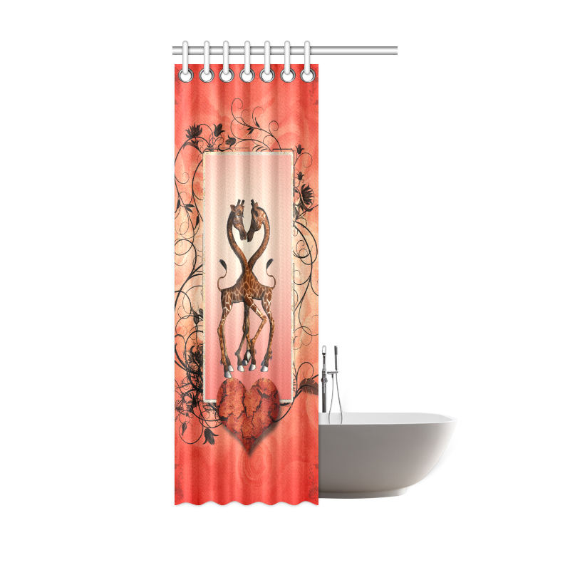 Giraffe in love Shower Curtain 36"x72"