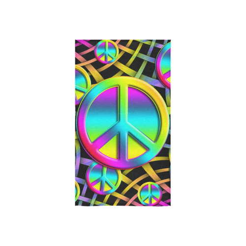 Colorful Peace Pattern Custom Towel 16"x28"