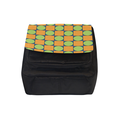 Green and Orange Geometric Pattern Crossbody Nylon Bags (Model 1633)