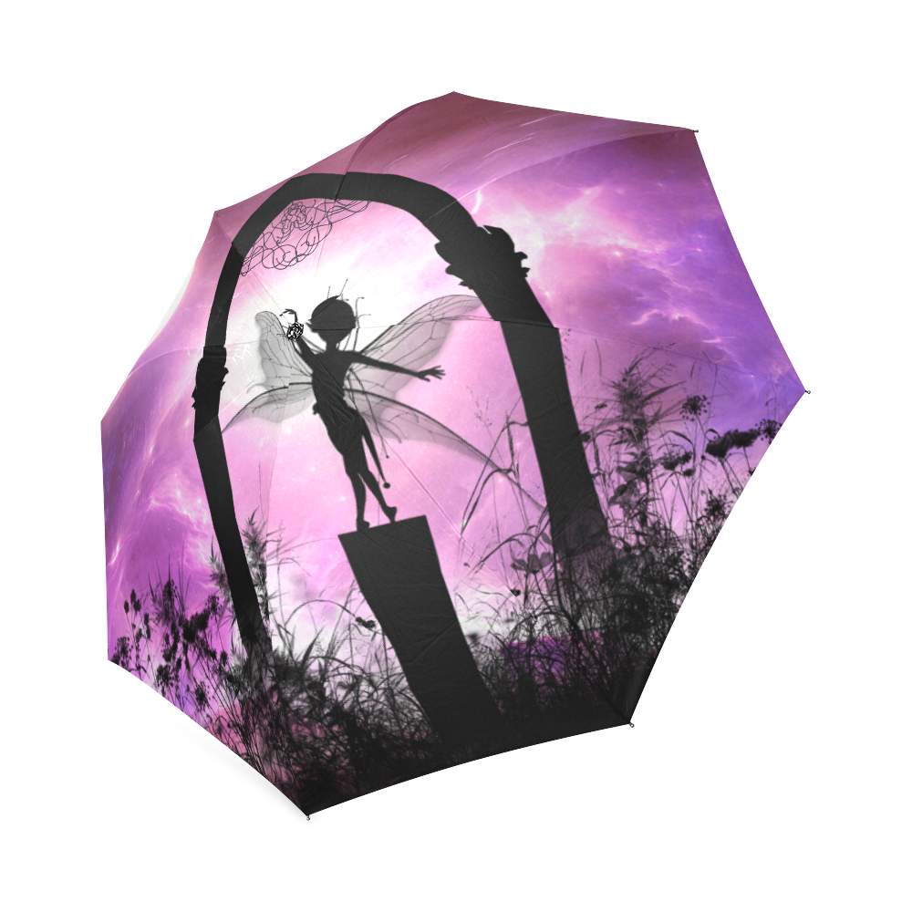 Cute dancing fairy in the night Foldable Umbrella (Model U01)