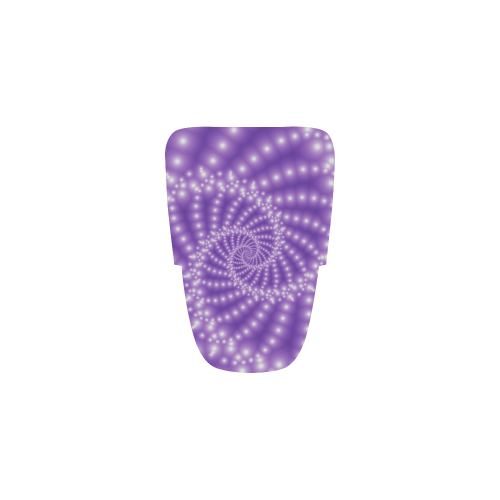 Glossy Purple  Beads Spiral Fractal Women’s Running Shoes (Model 020)
