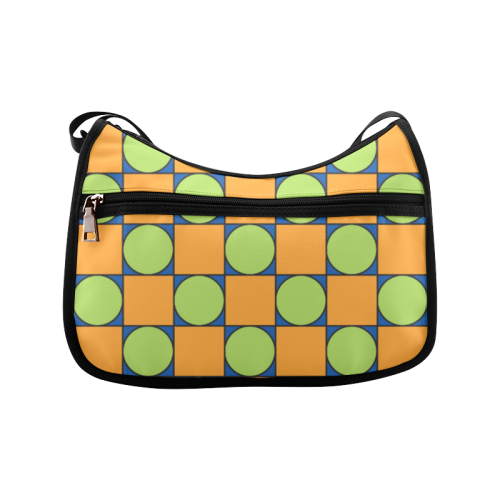 Green and Orange Geometric Pattern Crossbody Bags (Model 1616)