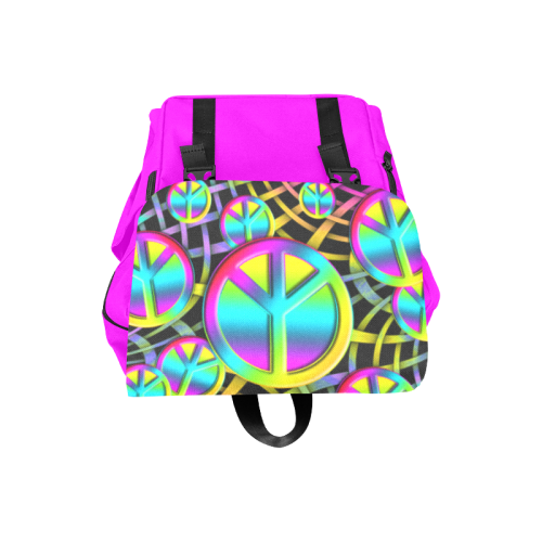 Colorful Peace Pattern Casual Shoulders Backpack (Model 1623)