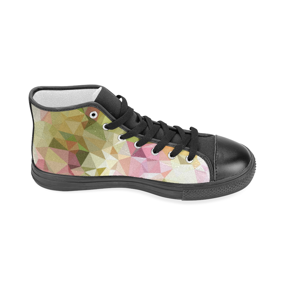 Low Poly - Pastel Flower Men’s Classic High Top Canvas Shoes (Model 017)