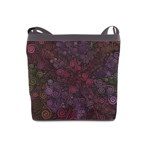 Psychedelic 3D Rose Crossbody Bags (Model 1613)