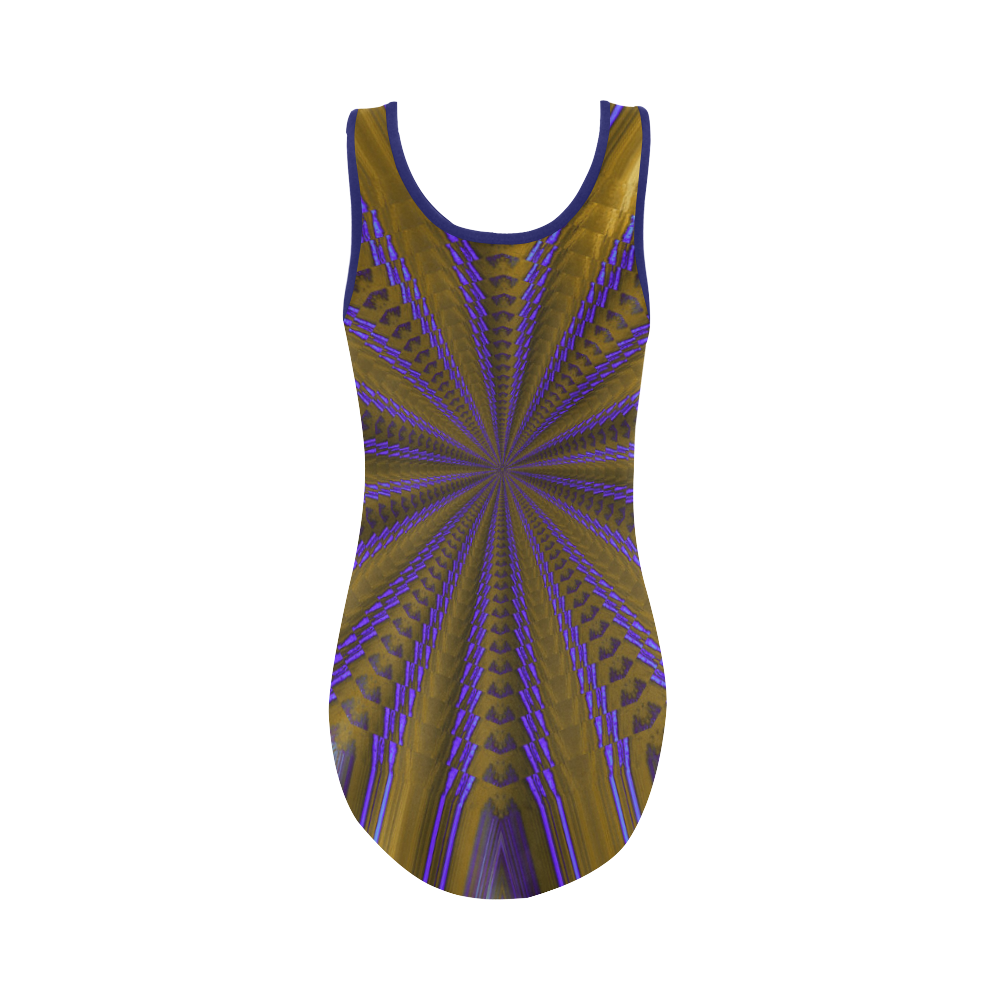 Purply Vest One Piece Swimsuit (Model S04)