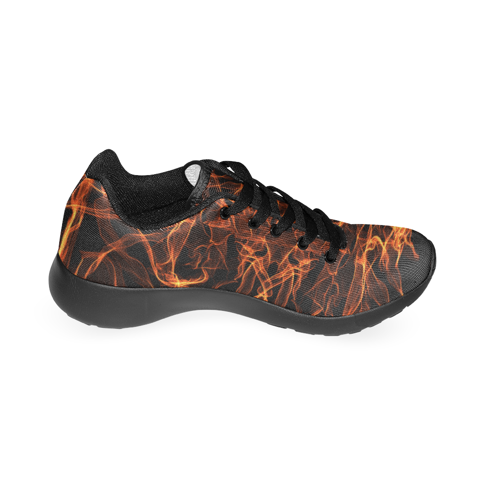 Orange SILK Arts Fractal Men’s Running Shoes (Model 020)