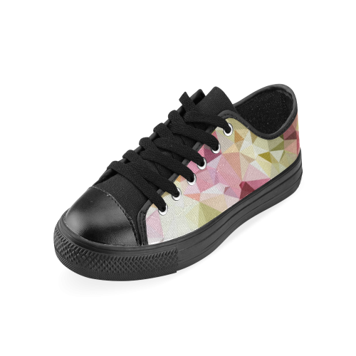 Low Poly Pastel Flowers Men's Classic Canvas Shoes (Model 018)
