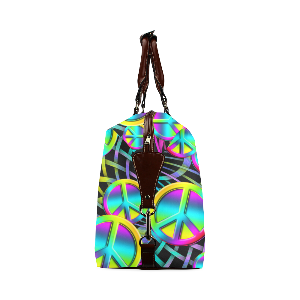 Colorful Peace Pattern Classic Travel Bag (Model 1643)