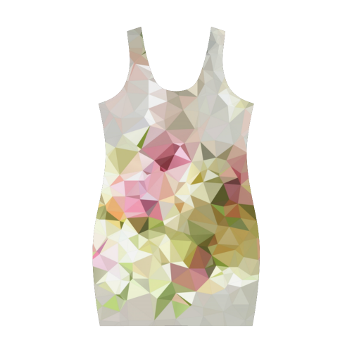 Low Poly Pastel Flower Medea Vest Dress (Model D06)
