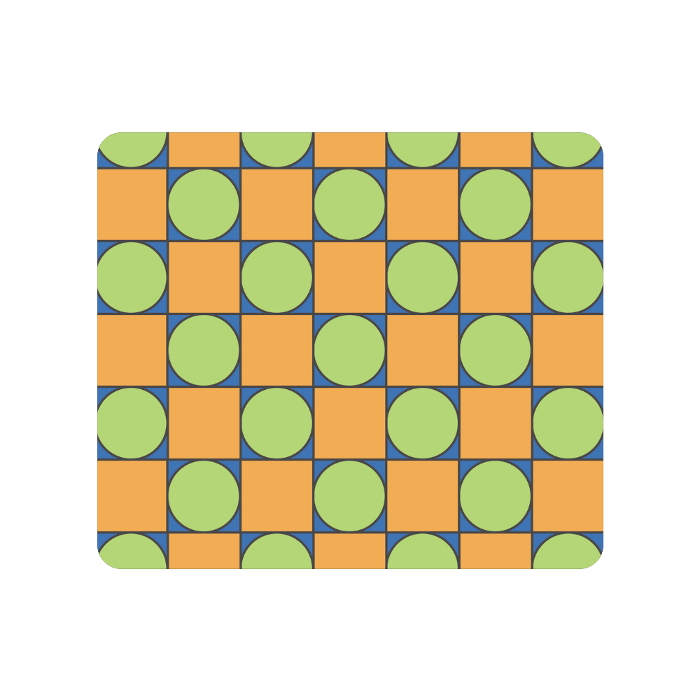 Green and Orange Geometric Pattern Men's Clutch Purse （Model 1638）