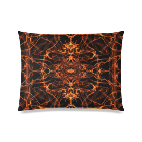 Orange SILK Arts Fractal Custom Zippered Pillow Case 20"x26"(Twin Sides)