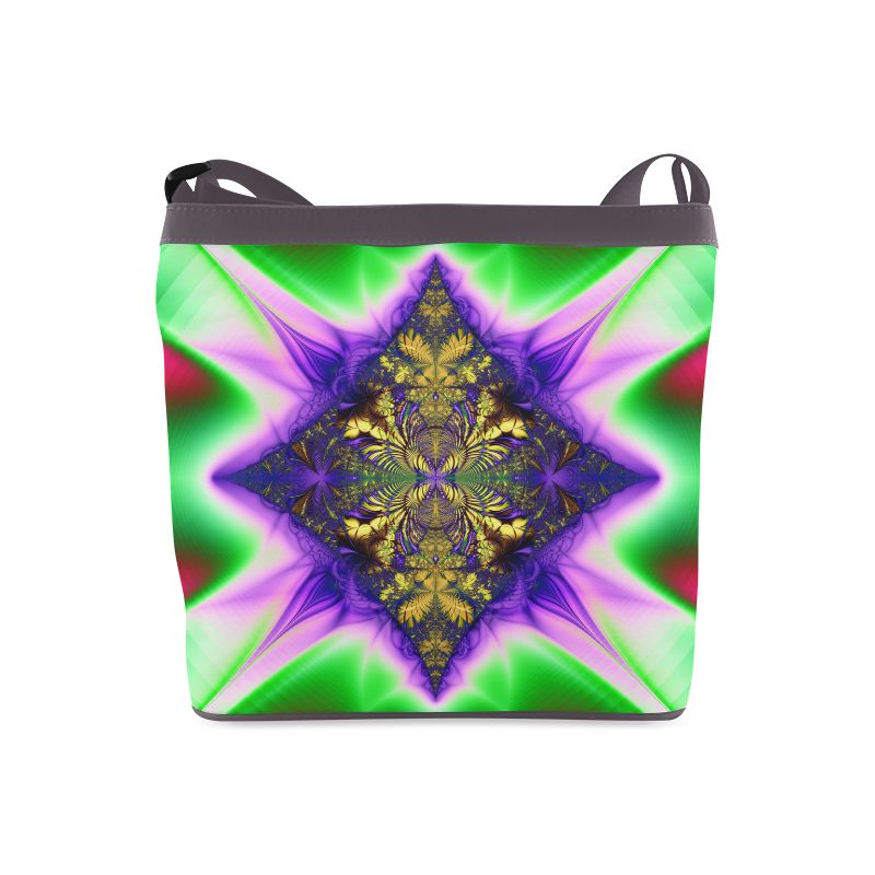 Funky Colorful Kaleidoscope Flower Crossbody Bags (Model 1613)
