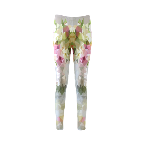 Low Poly Pastel Flower Cassandra Women's Leggings (Model L01)