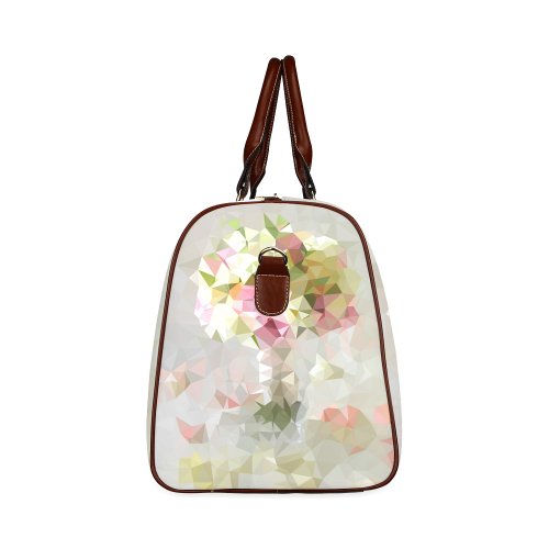 Low Poly Pastel Flowers Waterproof Travel Bag/Small (Model 1639)