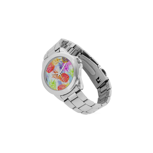 Pineapples Unisex Stainless Steel Watch(Model 103)