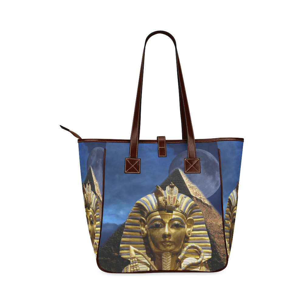 King Tut and Pyramid Classic Tote Bag (Model 1644)