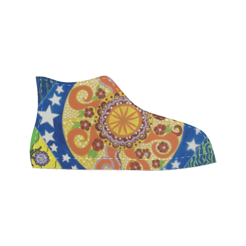 Mandala Design Women's Classic High Top Canvas Shoes (Model 017)