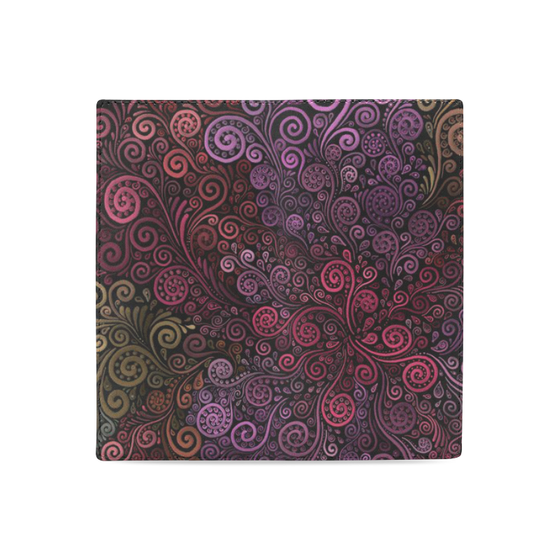 Psychedelic 3D Rose Women's Leather Wallet (Model 1611)