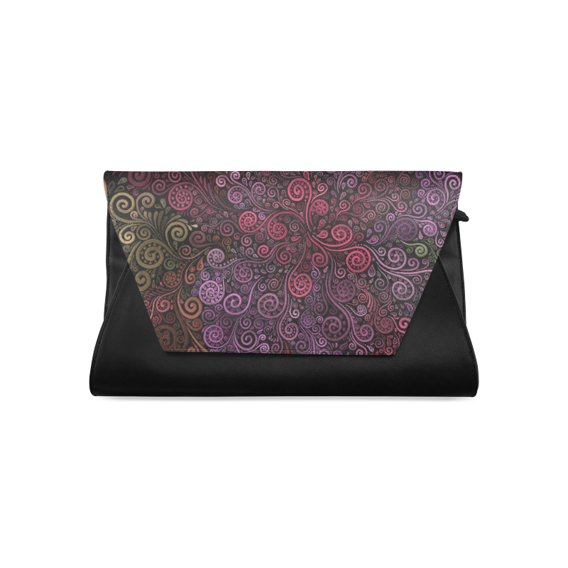 Psychedelic 3D Rose Clutch Bag (Model 1630)