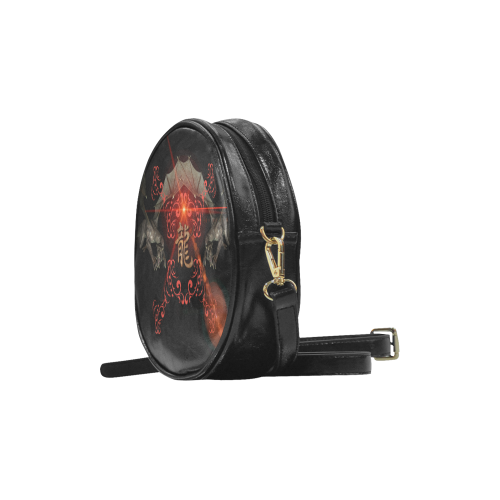 Hieroglyph, the dragon Round Sling Bag (Model 1647)