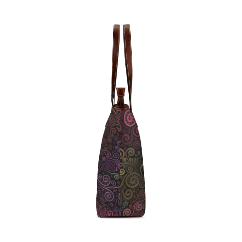 Psychedelic 3D Rose Shoulder Tote Bag (Model 1646)