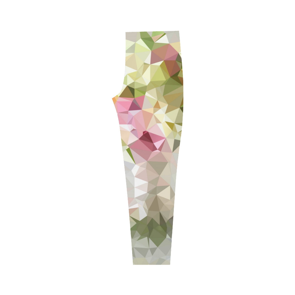 Low Poly Pastel Flower Capri Legging (Model L02)