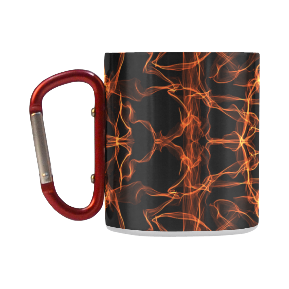 Orange SILK Arts Fractal Classic Insulated Mug(10.3OZ)