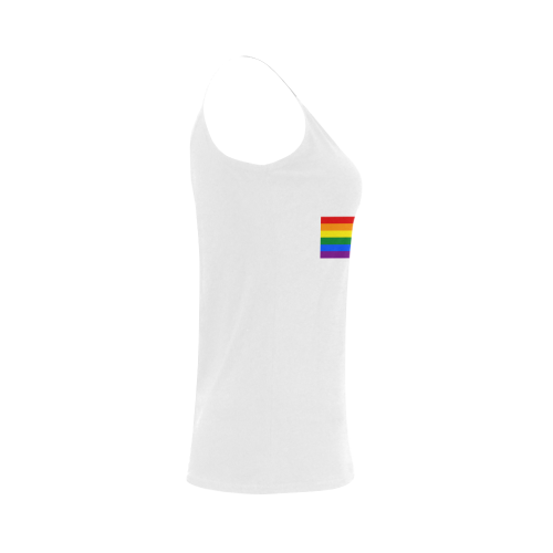 Gay Pride Rainbow Stripes Women's Spaghetti Top (USA Size) (Model T34)