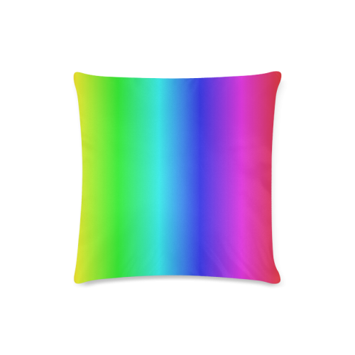 Crayon Box Ombre Rainbow Custom Zippered Pillow Case 16"x16"(Twin Sides)