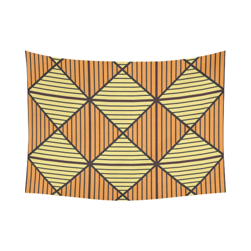Geometric Triangle Pattern Cotton Linen Wall Tapestry 80"x 60"