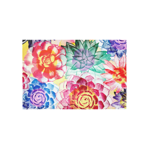 Succulents Cotton Linen Wall Tapestry 60"x 40"