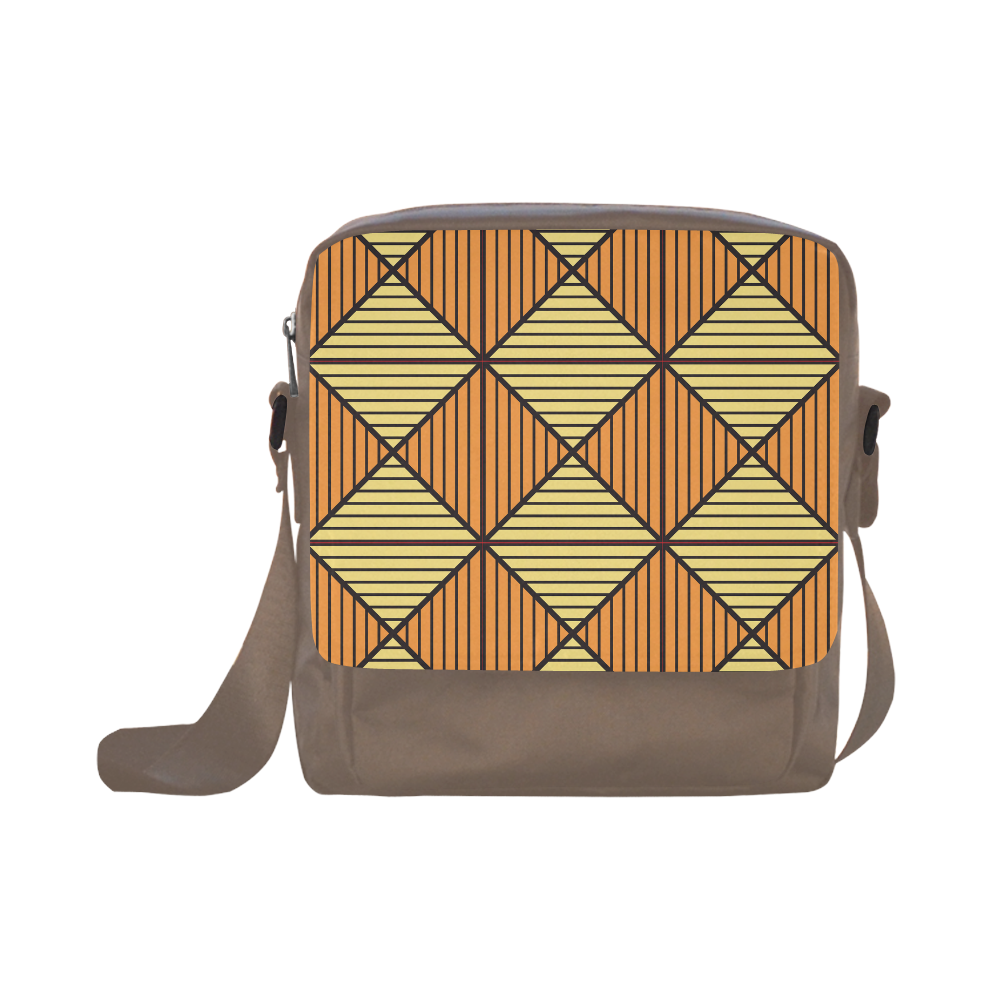 Geometric Triangle Pattern Crossbody Nylon Bags (Model 1633)