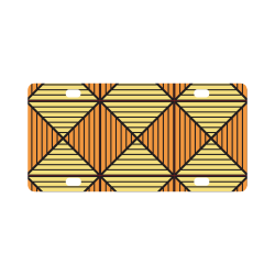 Geometric Triangle Pattern Classic License Plate