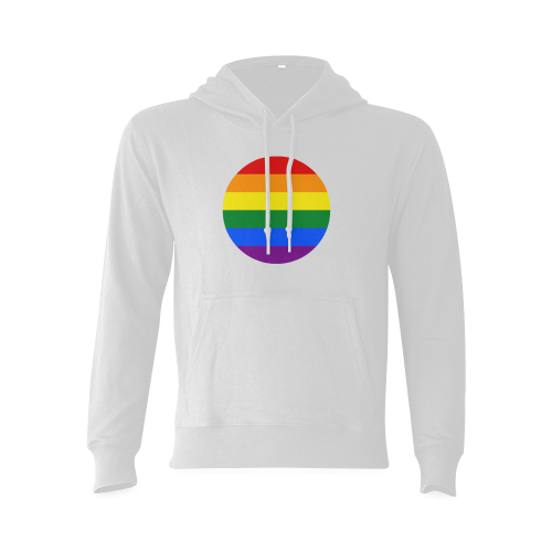 Gay Pride Rainbow Flag Stripes Oceanus Hoodie Sweatshirt (Model H03)