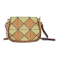 Geometric Triangle Pattern Saddle Bag/Large (Model 1649)