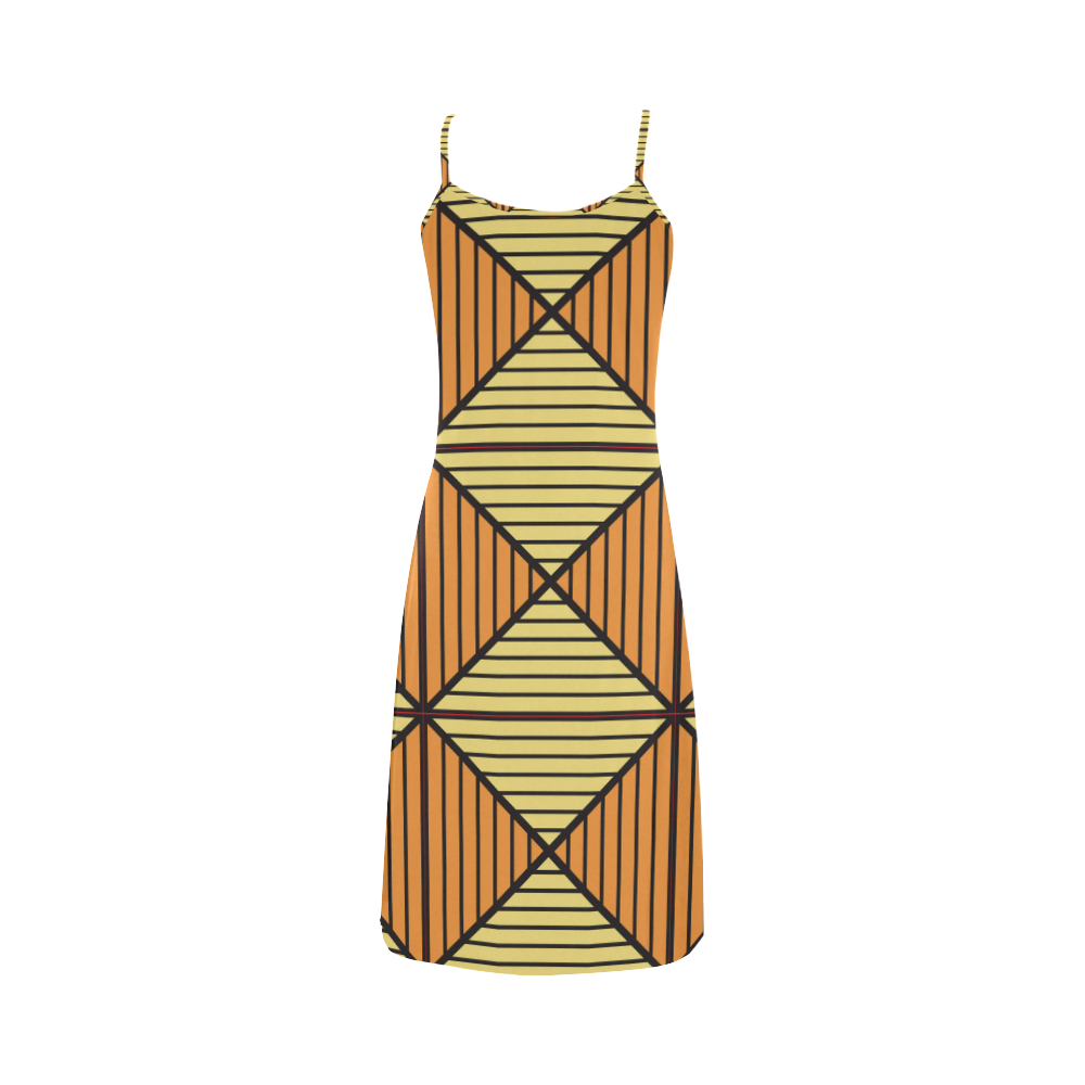 Geometric Triangle Pattern Alcestis Slip Dress (Model D05)