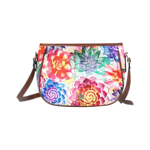 Succulents Saddle Bag/Large (Model 1649)