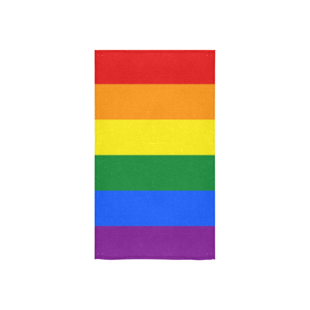 Gay Pride Rainbow Flag Stripes Custom Towel 16"x28"