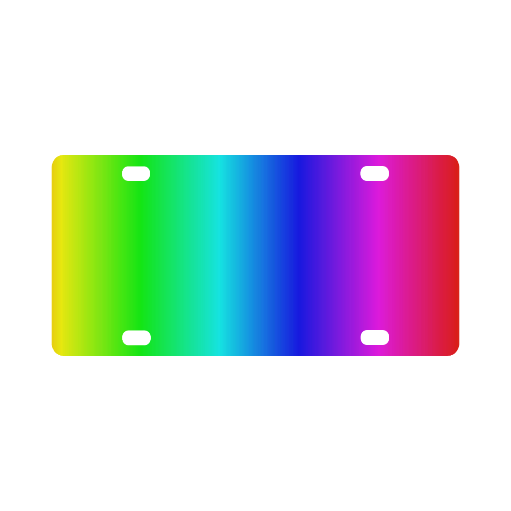 Crayon Box Ombre Rainbow Classic License Plate