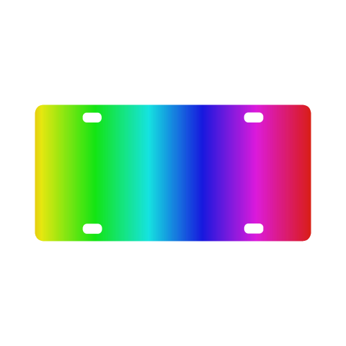Crayon Box Ombre Rainbow Classic License Plate