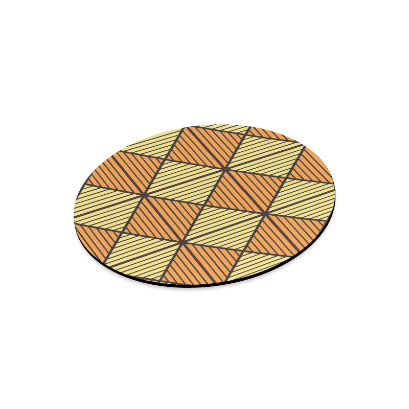 Geometric Triangle Pattern Round Mousepad