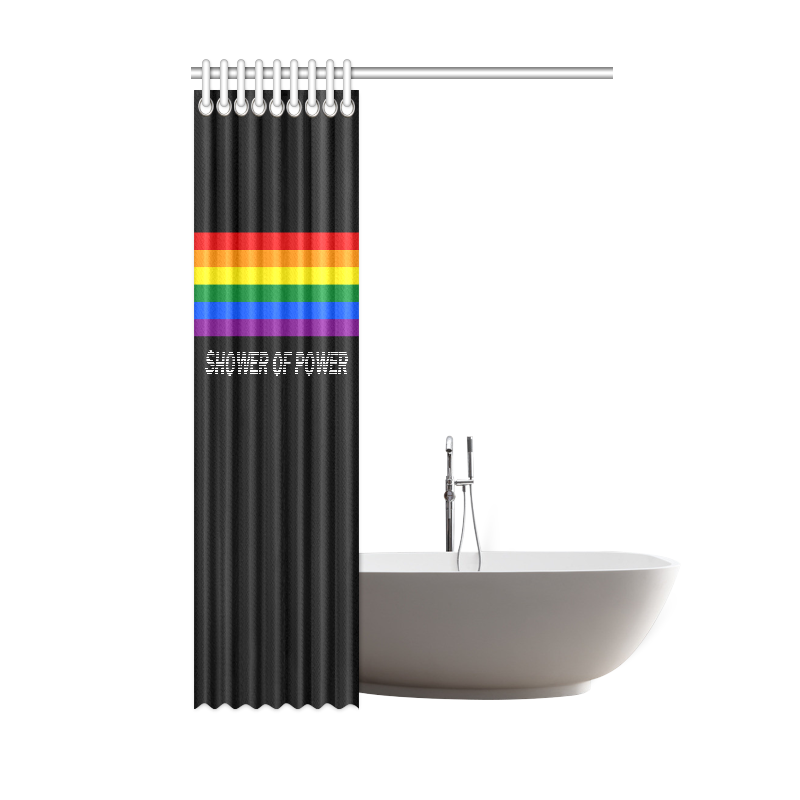 Gay Pride Rainbow Flag Stripes Shower Curtain 48"x72"