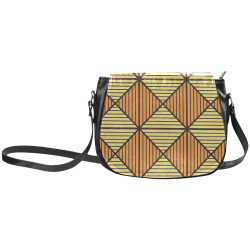 Geometric Triangle Pattern Classic Saddle Bag/Small (Model 1648)