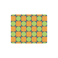 Green and Orange Geometric Pattern Rectangle Mousepad