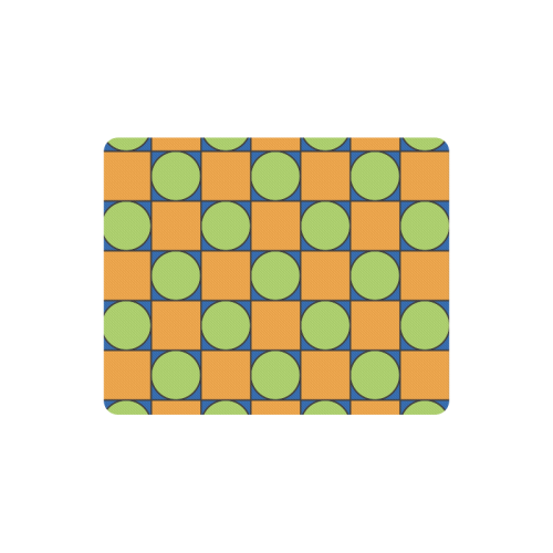 Green and Orange Geometric Pattern Rectangle Mousepad